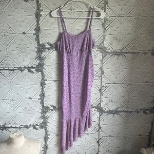 wild fable Lilac Floral Asymmetrical Slip Dress